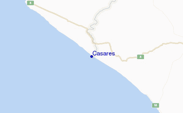 mapa de ubicación de Casares