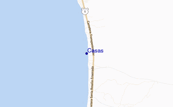 mapa de ubicación de Casas