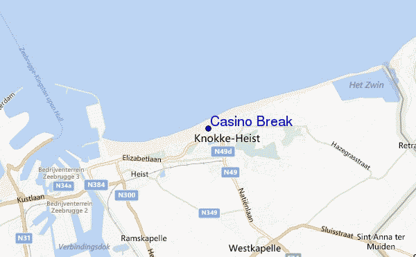 mapa de ubicación de Casino Break