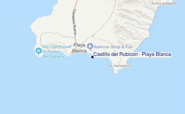 mapa de ubicación de Castillo del Rubicón - Playa Blanca
