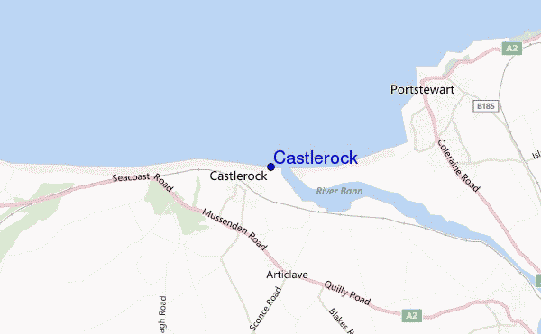mapa de ubicación de Castlerock