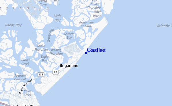 mapa de ubicación de Castles