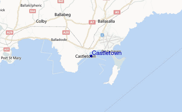 mapa de ubicación de Castletown