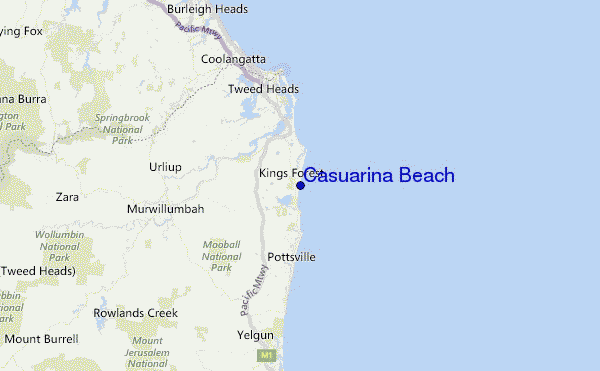 Casuarina Beach Location Map