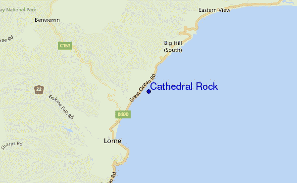 mapa de ubicación de Cathedral Rock