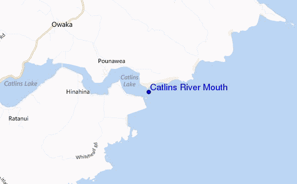 mapa de ubicación de Catlins River Mouth