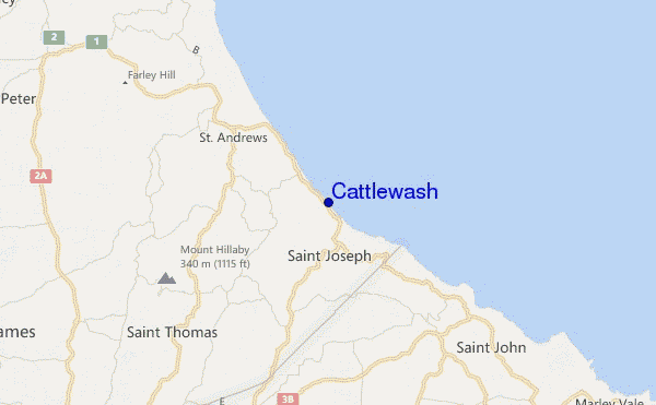 mapa de ubicación de Cattlewash