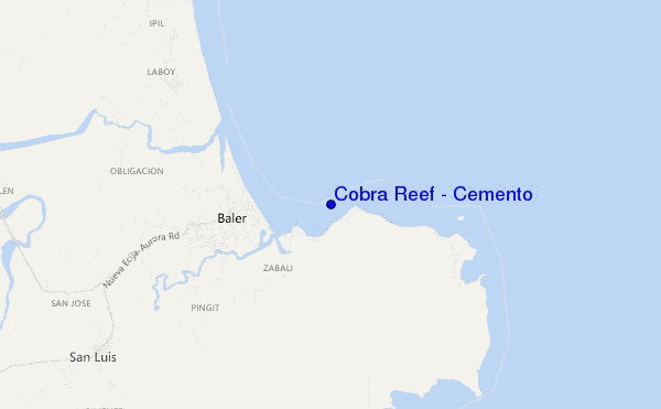mapa de ubicación de Cobra Reef - Cemento