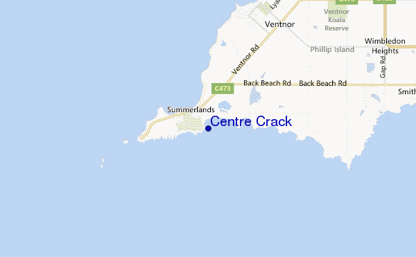 mapa de ubicación de Centre Crack