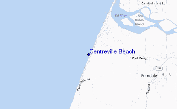 mapa de ubicación de Centreville Beach