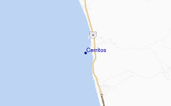 mapa de ubicación de Cerritos