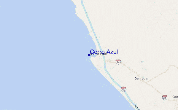 mapa de ubicación de Cerro Azul