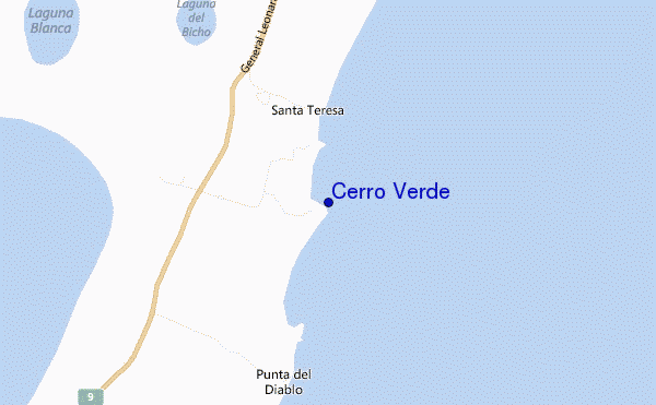 mapa de ubicación de Cerro Verde