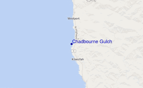 mapa de ubicación de Chadbourne Gulch