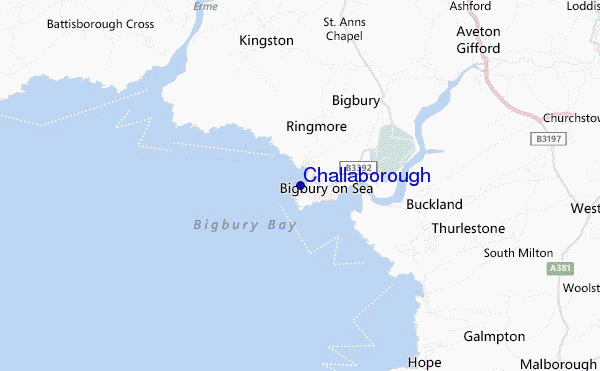 mapa de ubicación de Challaborough
