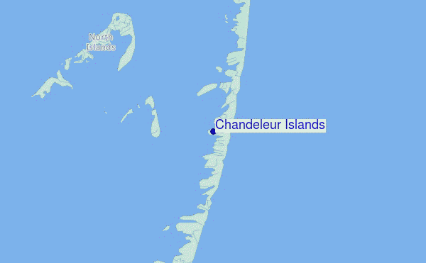 mapa de ubicación de Chandeleur Islands