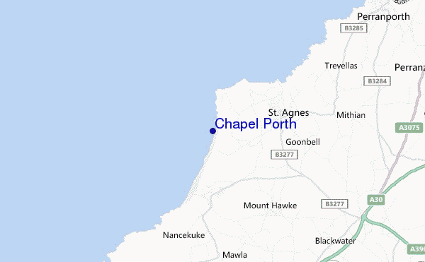 mapa de ubicación de Chapel Porth
