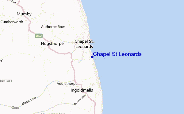 mapa de ubicación de Chapel St Leonards
