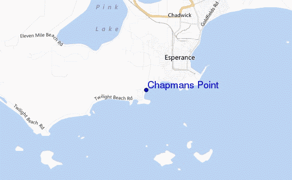 mapa de ubicación de Chapmans Point