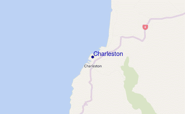 mapa de ubicación de Charleston