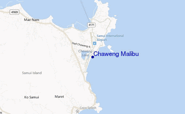 mapa de ubicación de Chaweng Malibu