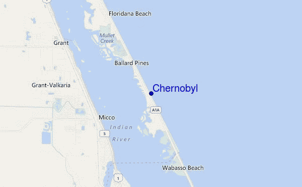 mapa de ubicación de Chernobyl