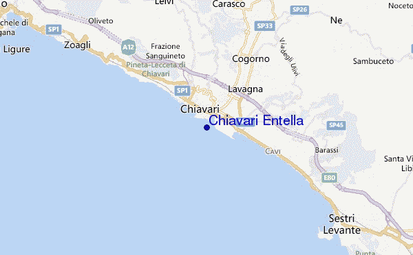 mapa de ubicación de Chiavari Entella
