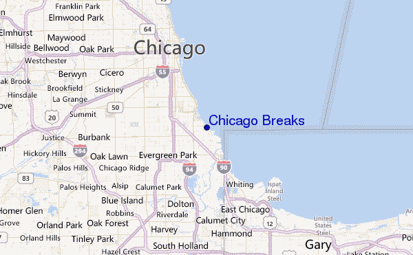 Chicago Breaks Location Map