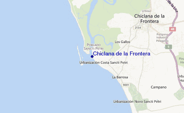 mapa de ubicación de Chiclana de la Frontera