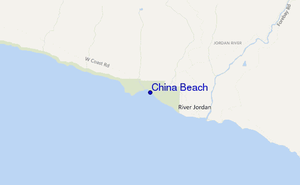 mapa de ubicación de China Beach