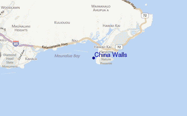 mapa de ubicación de China Walls