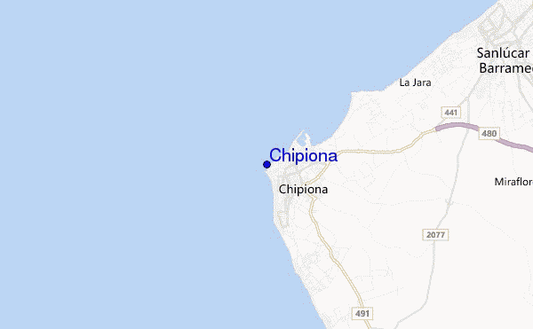 mapa de ubicación de Chipiona
