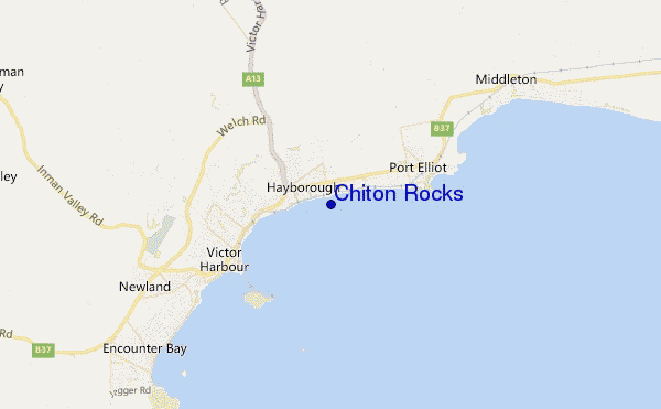 mapa de ubicación de Chiton Rocks