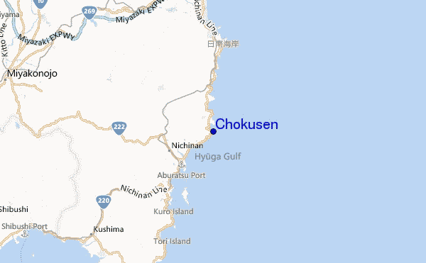 Chokusen Location Map