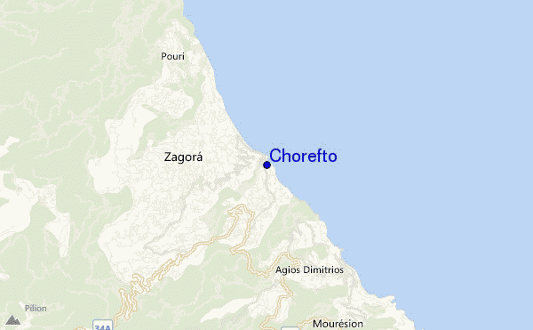 mapa de ubicación de Chorefto