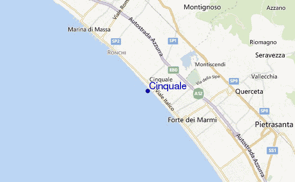 mapa de ubicación de Cinquale