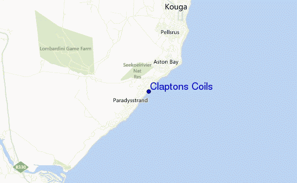 mapa de ubicación de Claptons Coils