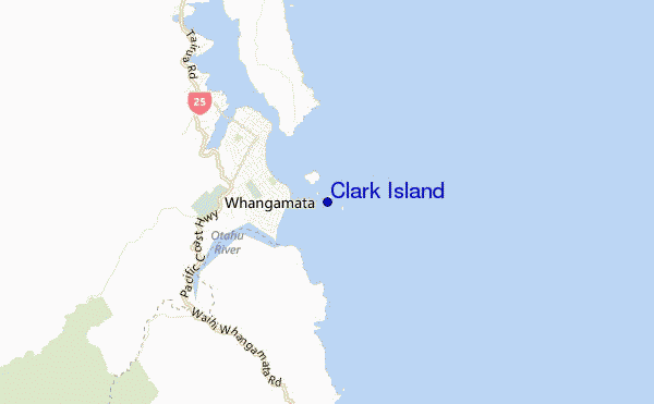 mapa de ubicación de Clark Island