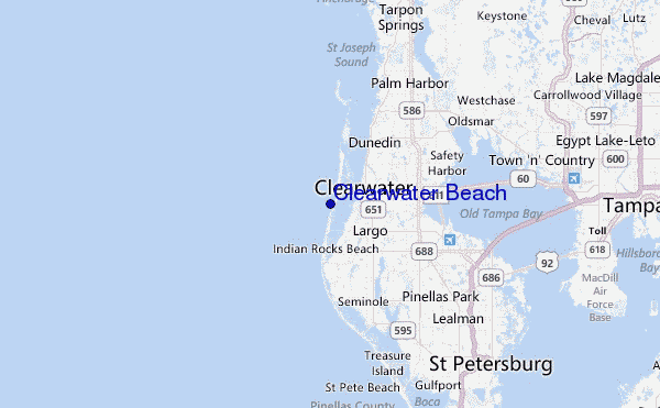Clearwater Beach Location Map