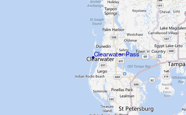 Clearwater Pass Location Map