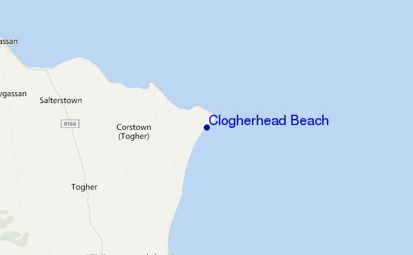 mapa de ubicación de Clogherhead Beach