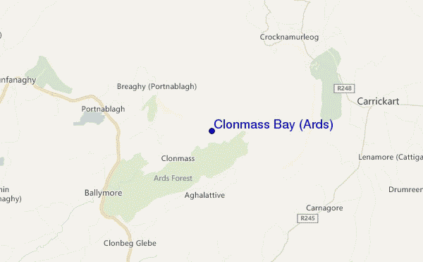 mapa de ubicación de Clonmass Bay (Ards)