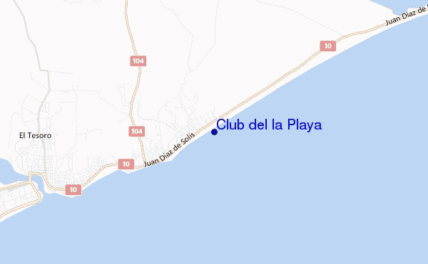mapa de ubicación de Club del la Playa