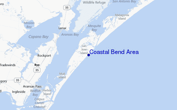 Coastal Bend Area Location Map