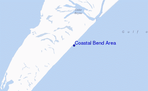 mapa de ubicación de Coastal Bend Area