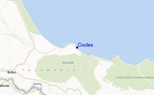 mapa de ubicación de Cocles