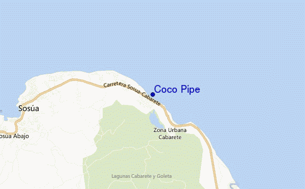 mapa de ubicación de Coco Pipe