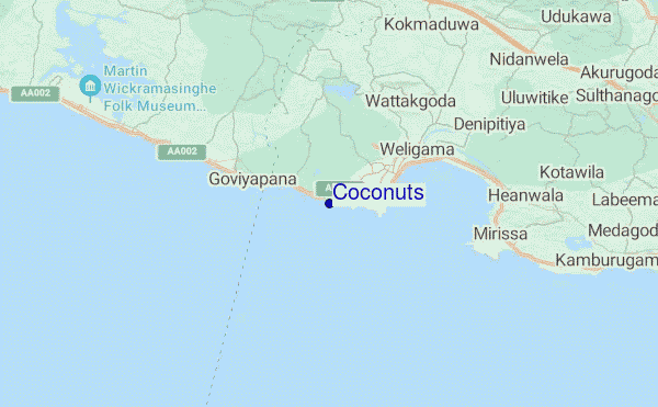 mapa de ubicación de Coconuts