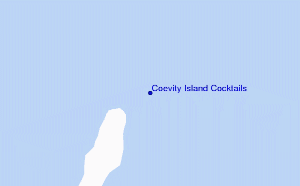 mapa de ubicación de Coevity Island Cocktails