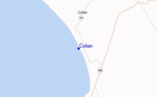 mapa de ubicación de Colan